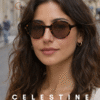 lunettes de soleil rondes écaille femme Celestine monture effet écaille verres marron