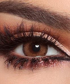 Lentilles de couleur Bella Glow Radiant Brown — brun riche et radieux à l'anneau limbal marqué